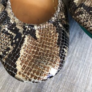 Tieks Coppehead Snake Print Ballet Flats size 8